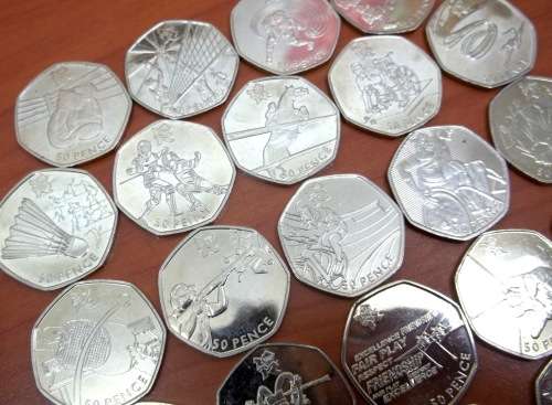 *CRAZY R1 START* UK - Full set of the 2011 London Olympics 50 Pence coins - 29 coins - bid per coin