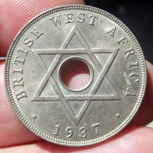 *CRAZY R1 START* British West Africa 1 Penny 1937 - Beautiful condition