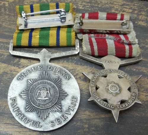 *CRAZY R1 START* SAP Faithful Service & Combating Terrorism medals - R732 worth of Silver