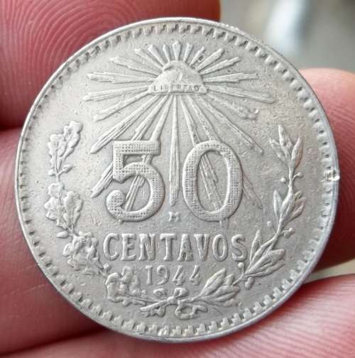 *CRAZY R1 START* Mexico 50 Centavos 1944 - R74 worth of Silver