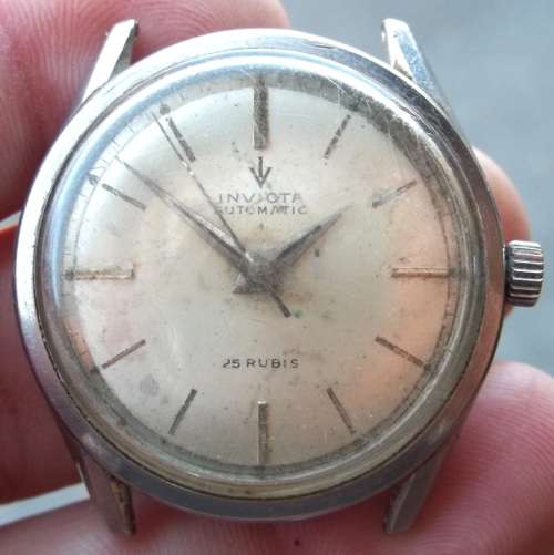 *CRAZY R1 START* Vintage INVICTA automatic 25 Rubis gent`s watch - For Restoration/Spares