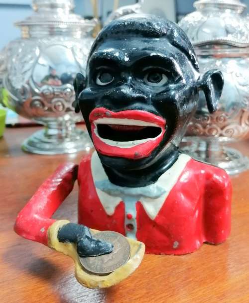 *CRAZY R1 START* 1950`s Jolly Nigger Bank by Starkie`s - Great condition