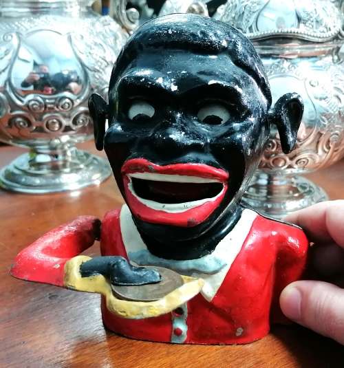 *CRAZY R1 START* 1950`s Jolly Nigger Bank by Starkie`s - Great condition