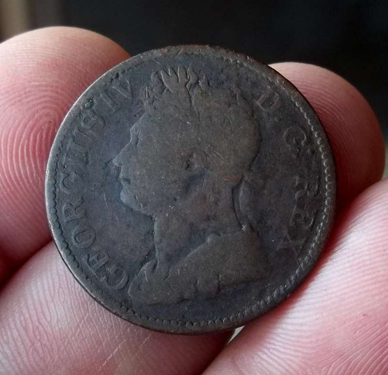 *CRAZY R1 START* Ireland 1/4 Penny 1822