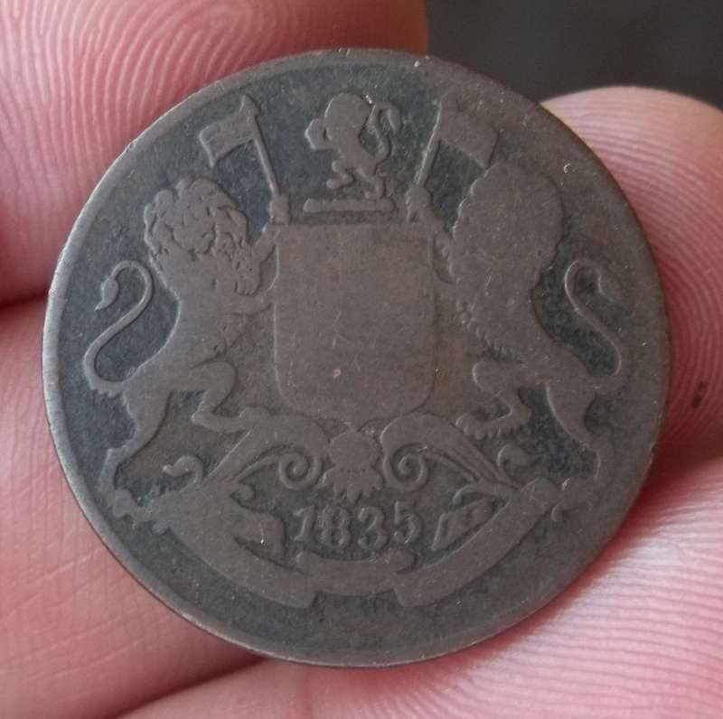 *CRAZY R1 START* East India Company 1/4 Anna 1835