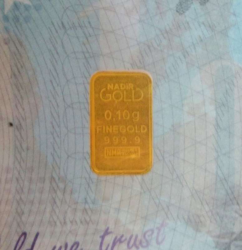*CRAZY R1 START* 0.1g of Fine(0.999) Gold certificate by KaratPay