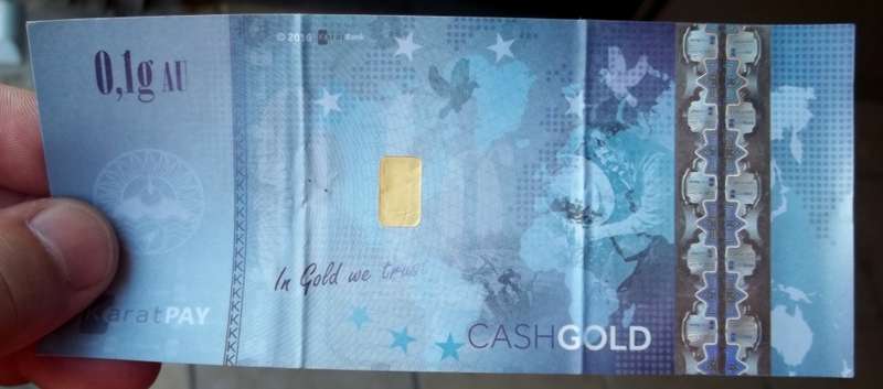 *CRAZY R1 START* 0.1g of Fine(0.999) Gold certificate by KaratPay