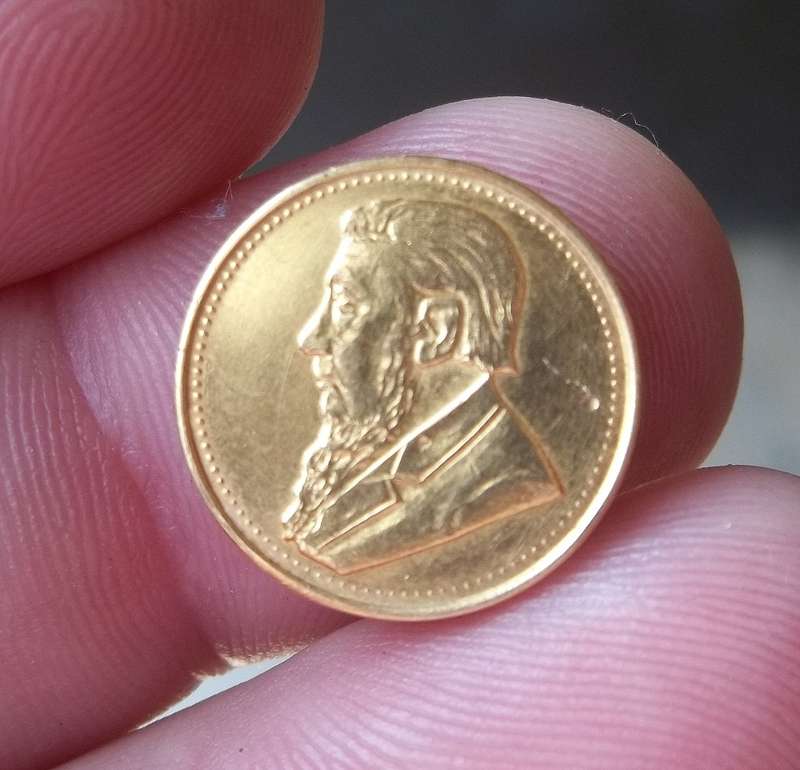 1898 Sammy Marks Tickey Replica - 22ct Gold, 2.7g