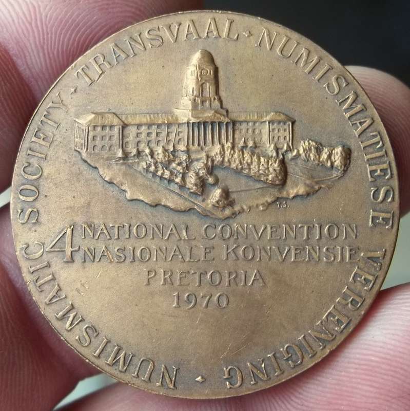 *CRAZY R1 START* 1970 4th Transvaal Numismatic Society convention medallion