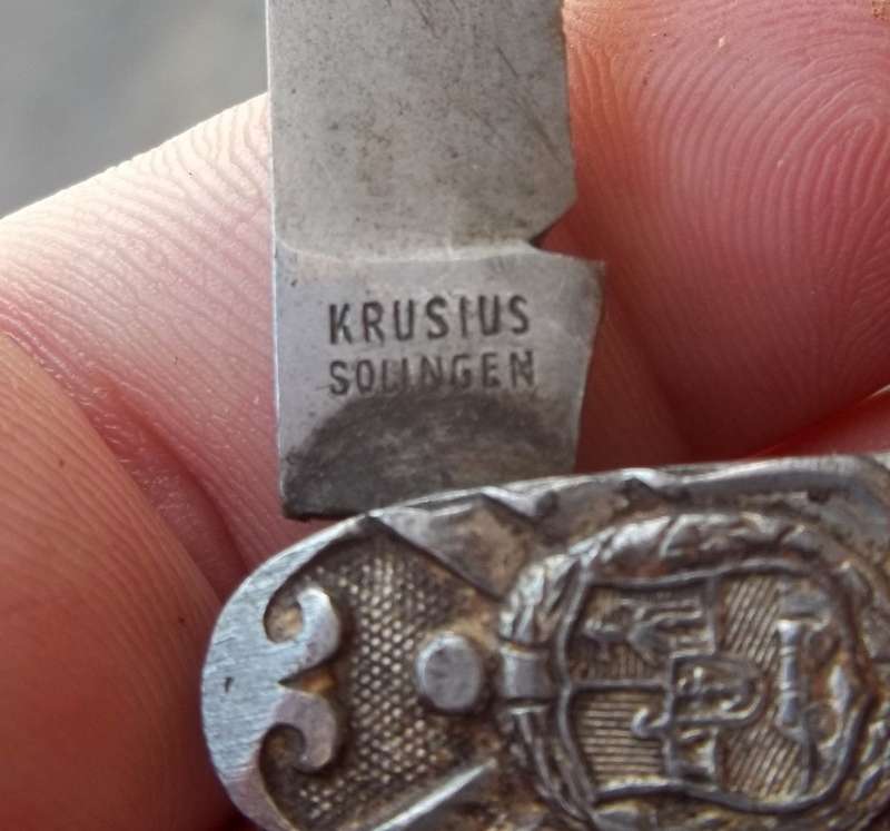 *CRAZY R1 START* Kruger/De Wet pocket knife in White metal by KRUSIUS, Solingen - Nice condition