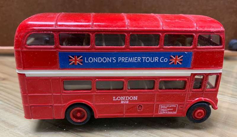 Vintage Welly #9930 Die cast Londons Premier Tour Co Double Decker Bus Toy