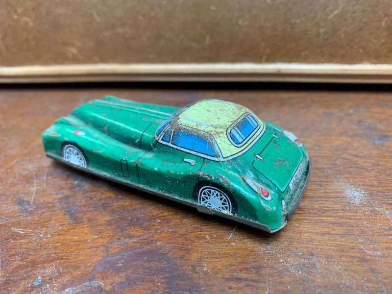 Tin Printed Jaguar Green Car