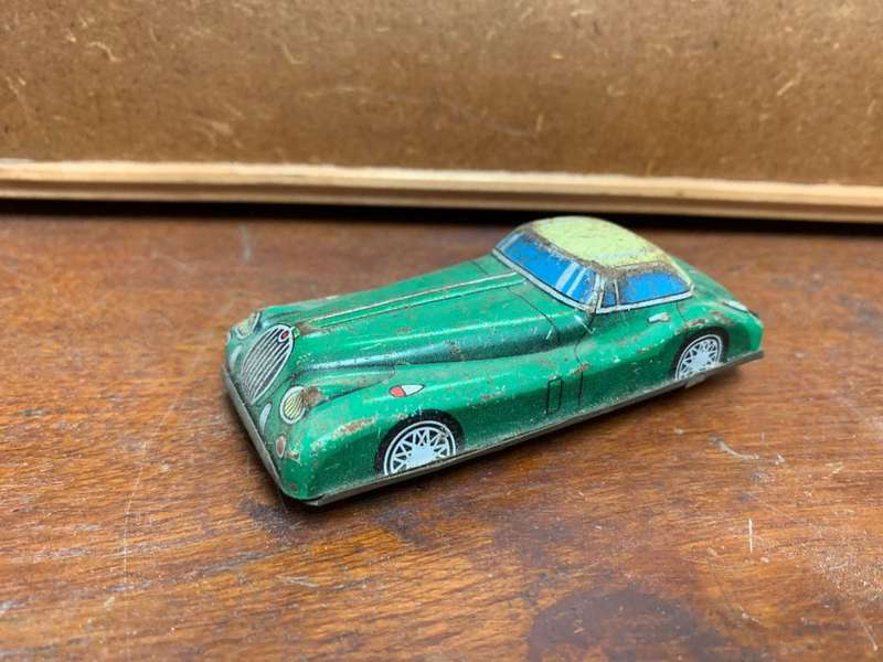 Tin Printed Jaguar Green Car