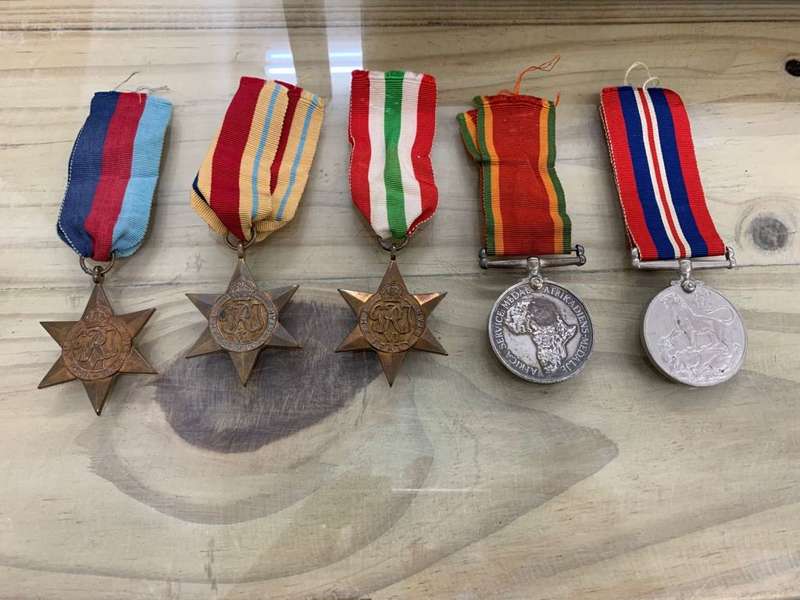WWII Group of 5 medals Awarded to J.A. Vorster