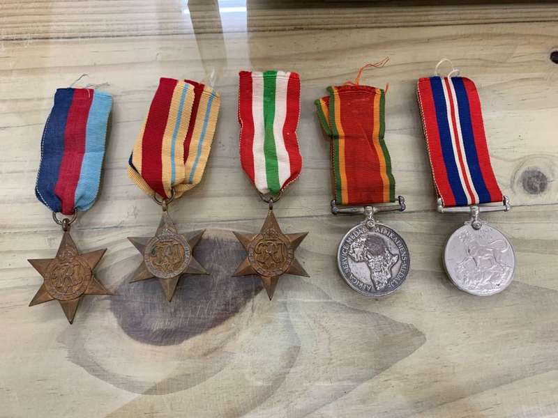 WWII Group of 5 medals Awarded to J.A. Vorster