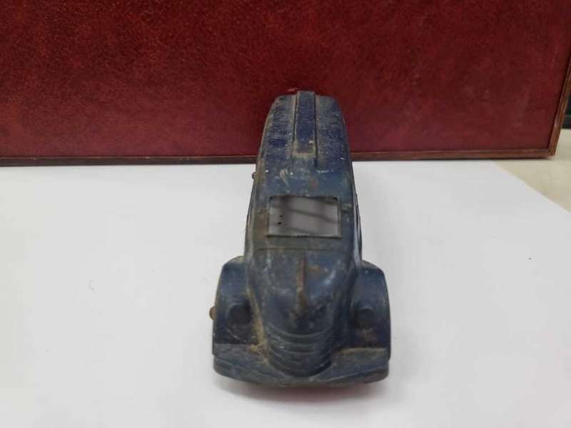 Vintage Metal Masters toy bus blue 1940