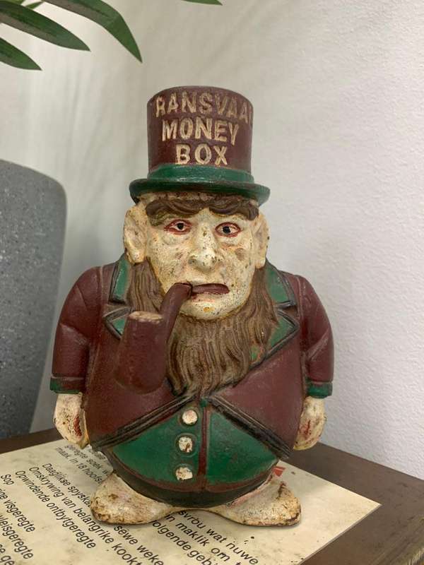 Original Cast-Iron Paul Kruger Money Box-Transvaal Money Box