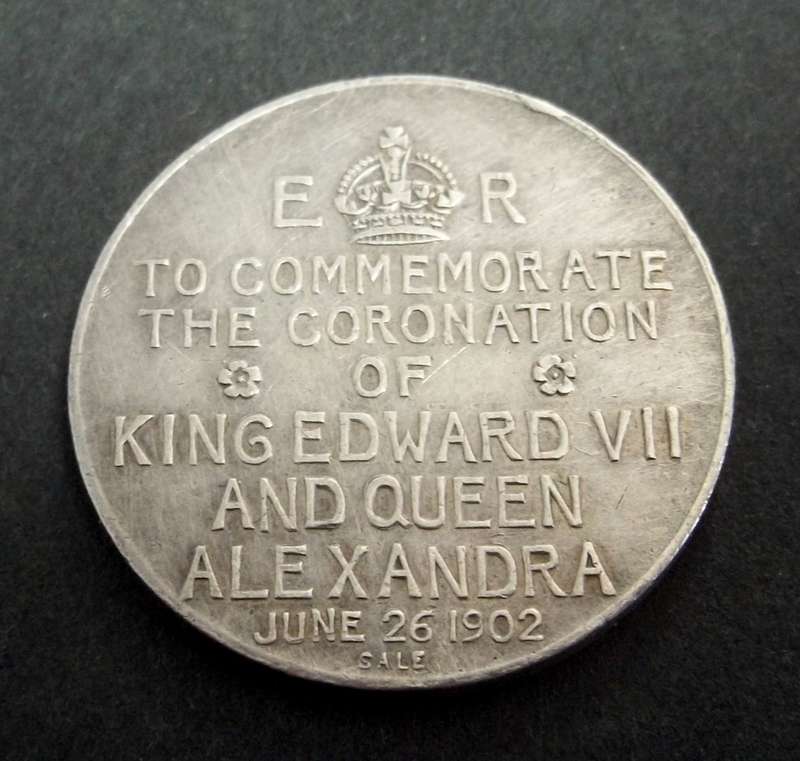 1902 Coronation of King Edward VII silver medallion