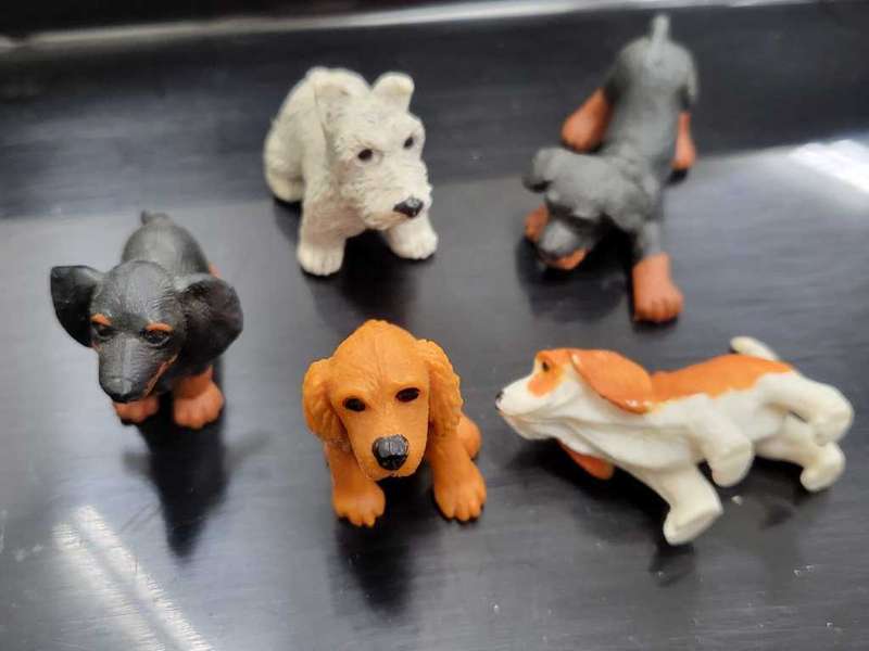 Vintage 1993 Puppy in my Pocket M.I.LTD-PVC Toy Figures x5