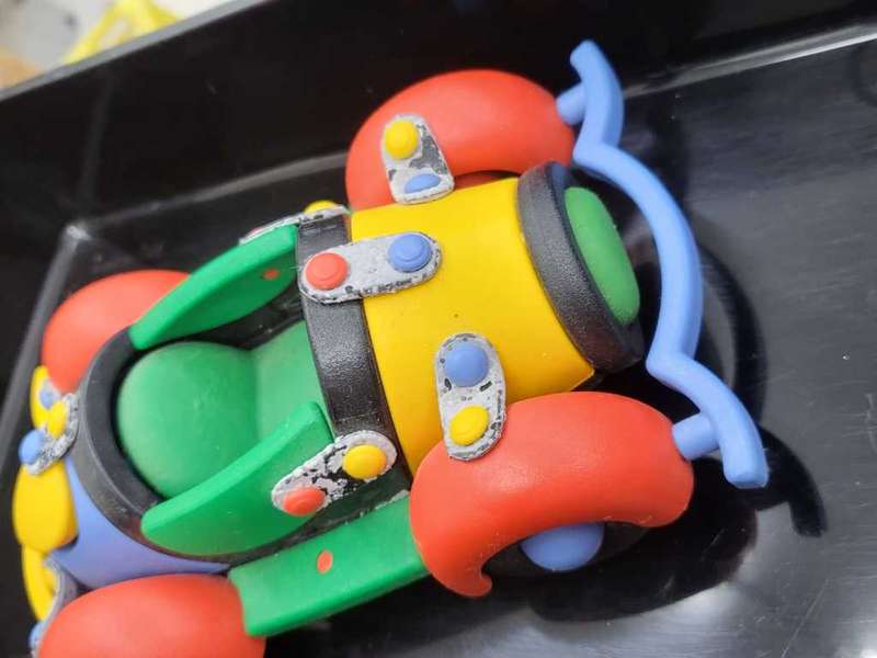 Mic O Mic Assembled Toy Car 1985-Age Damage on Connections
