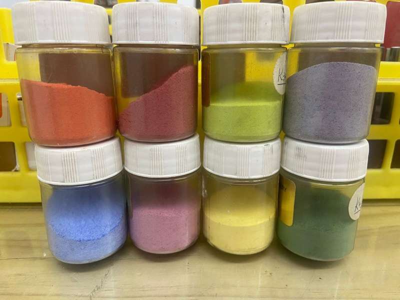 Enamel powders for glass art x8 - Used