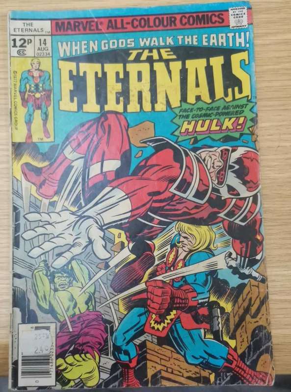 1977 Marvel All Colour Comics: The Eternals #14- Face-to-Face against the Cosmic Powered Hulk