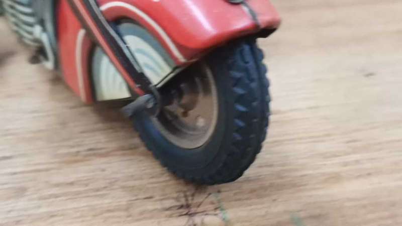 Rare Goso Acrobat Motorcycle Wind-Up Tin Toy-Made in Western Germany-Working