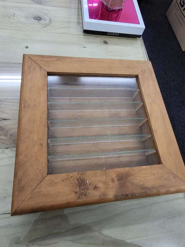 Wood display cabinet for micro machine toy cars