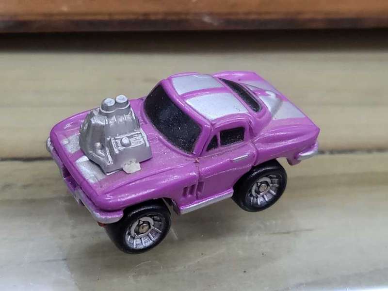 Galoob: Mini 1964 chevy corvette stingray in Purple Hot Rod