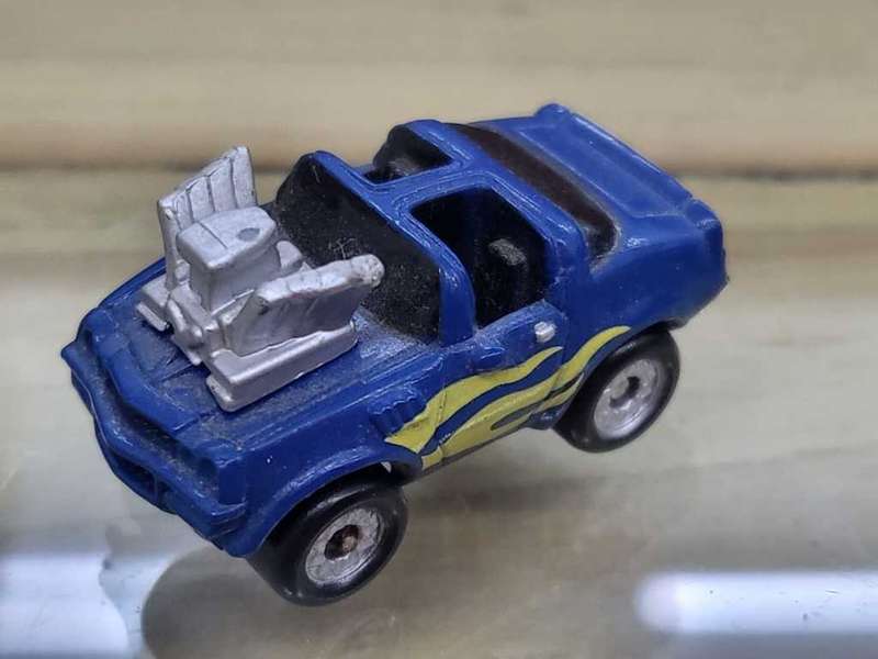 Galoob: Mini 70s Chevy Chevrolet Camaro blue hot rod