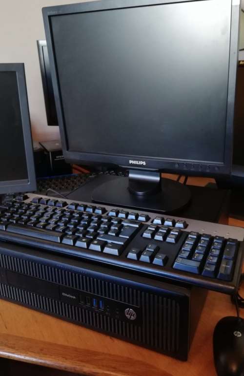 COMPLETE DESKTOP PC (HP EliteDesk 800 G1-Intel Core i5 vPro 4th GEN) + 17" MONITOR +MOUSE/KEYBOARD