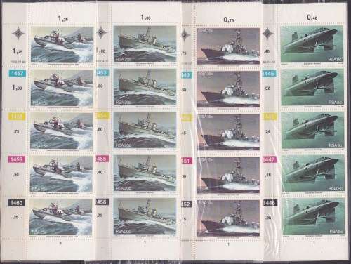 RSA 1982 anniversary of Simonstown control strips of 5, MNH. LOOK SCAN