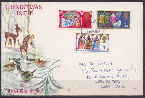 Great Britain 1969 Christmas FDC. LOOK SCAN