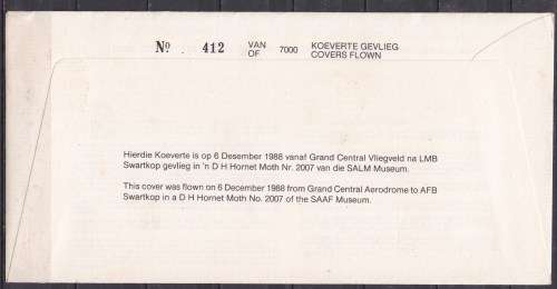 RSA 1988 SA womens aviation association 50th ann signed cover. LOOK SCAN