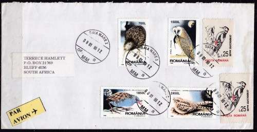 Romania 1998 birds issue cover with 99 D/S. LOOK SCAN