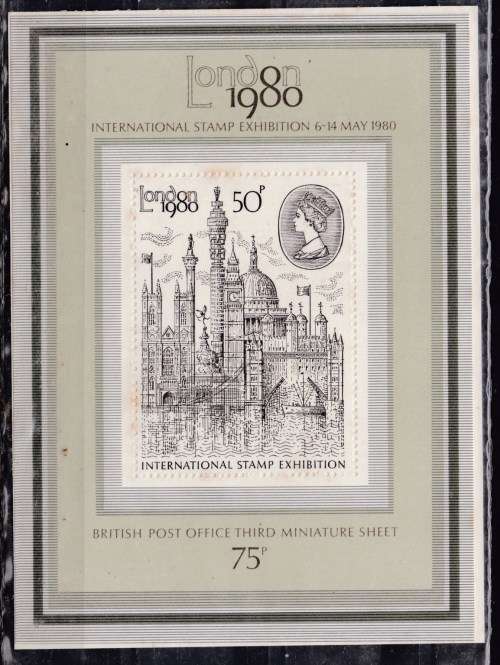 GB 1980 stamp exhibition mini sheet MNH. LOOK SCAN