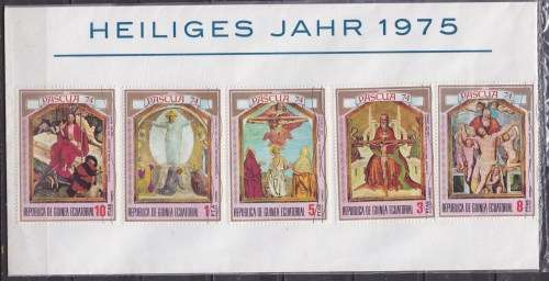 Equatorial Guinea 1975 easter paintings. LOOK SCAN