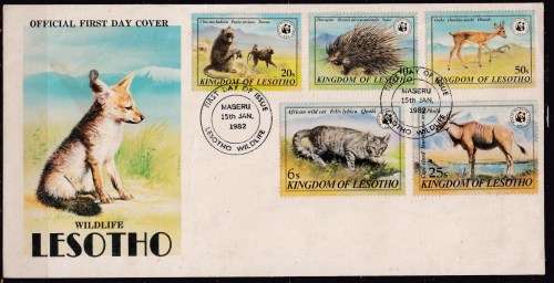 Lesotho 1982 wildlife issue FDC. LOOK SCAN