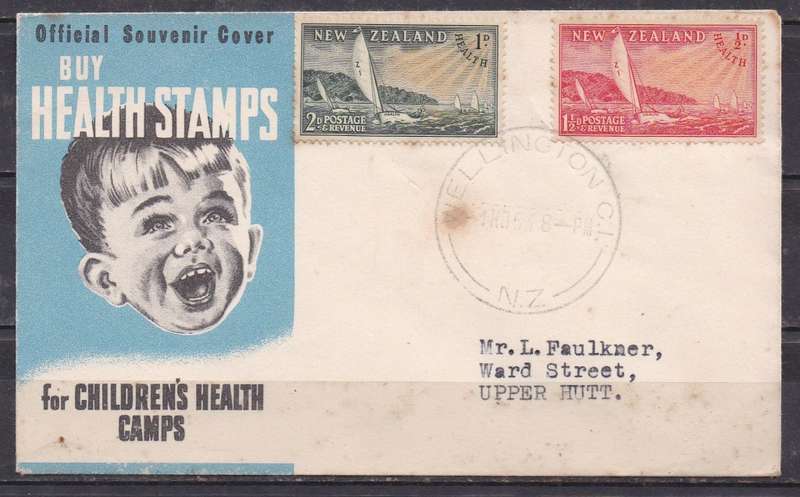 New Zealand 1951 health stamp cover. LOOK SCAN