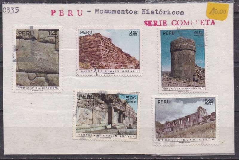 Peru 1972 Historical monuments full set FU. LOOK SCAN