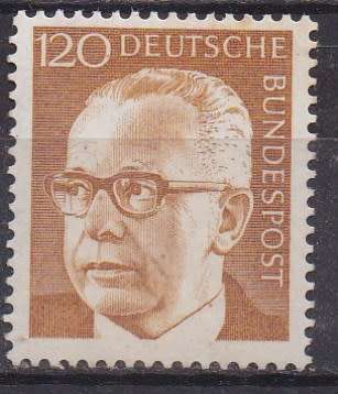 Germany 1970-73 Bundespost pres Gustav 120ph MM. LOOK SCAN