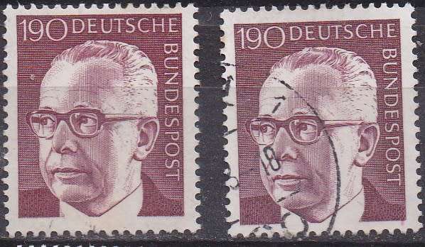 Germany 1970-73 Bundespost pres Gustav 190ph MM & FU. LOOK SCAN
