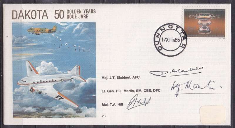 RSA 1985 Dakota 50 golden yrs signed cover. LOOK SCAN.