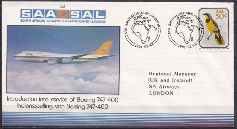 RSA 1991 intoduction of boeing 747 into service cover. LOOK SCAN