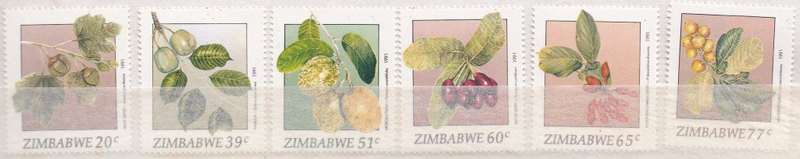 Thematic Zimbabwe 1991 wild fruits full set MNH