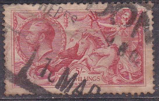 Great Britain 1919 Britania rules the waves 5/-  FU. CV: +/-R2300