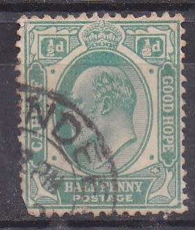 Cape of Good Hope 1902 King Edward vii 1/2d used inter-provincially in Natal FU
