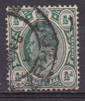 Transvaal 1905-09 King Edward vii 1/2d with Natal D/S FU