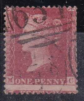 Great Britain 1856-58 Queen Victoria 1d red brown SG 37. FU