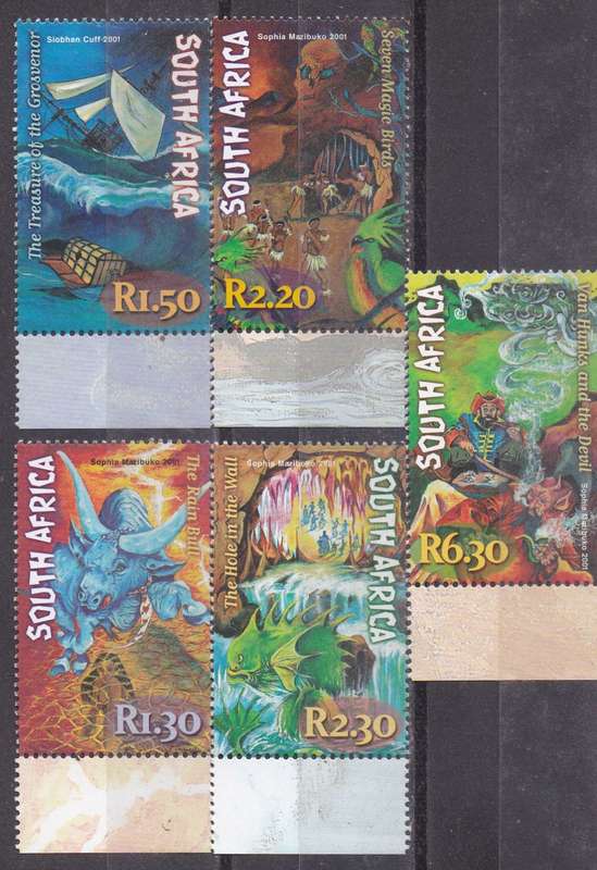 RSA 2001 SA myths & legends full set MNH